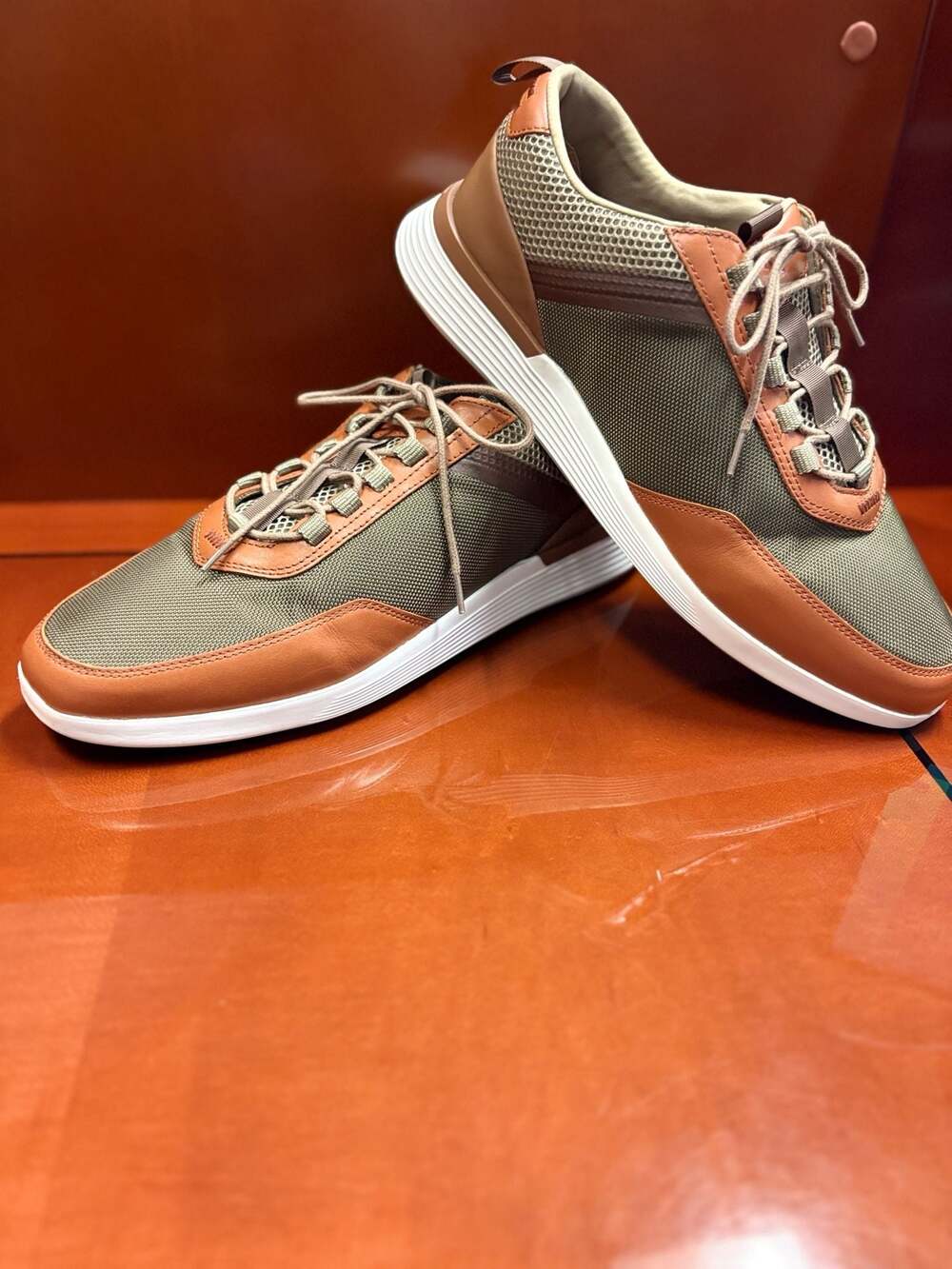 Wolf & Shepherd Crossover Victory Trainer Mesh and Leather Sneakers